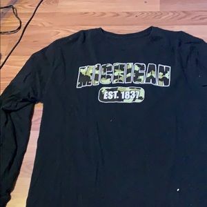 Black and cammo Michigan long sleeve